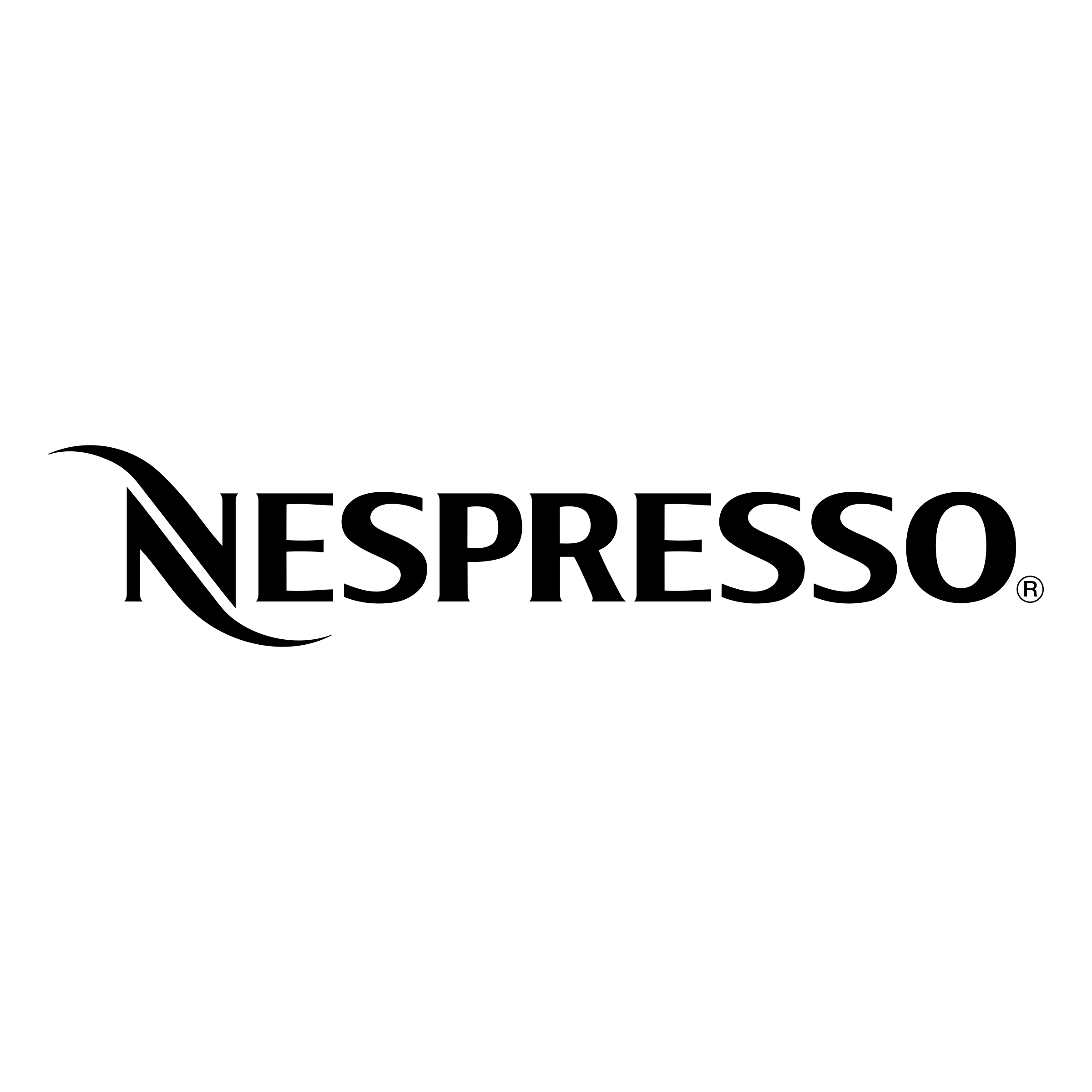 nespresso 1 logo black and white